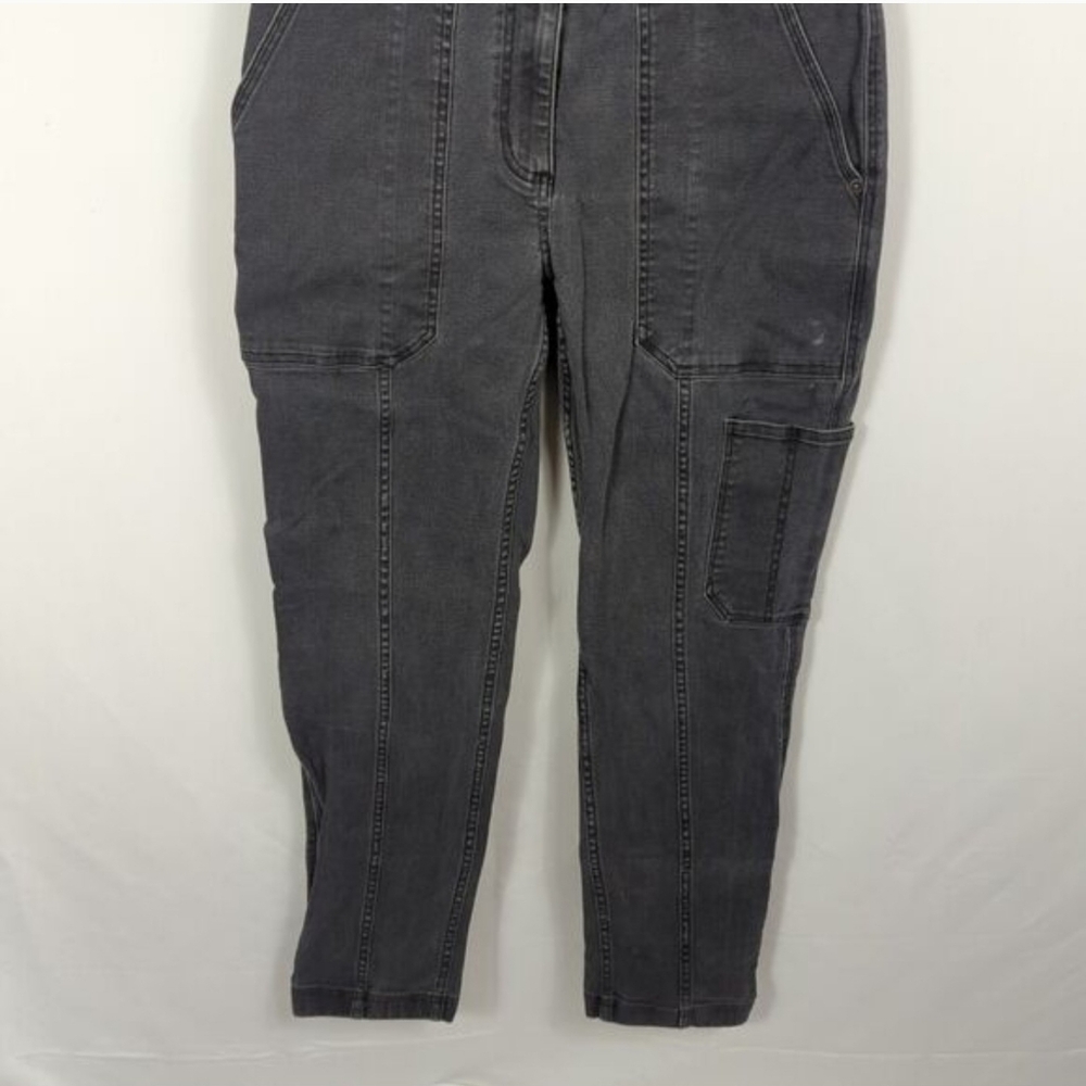 Duluth Trading Co DuluthFlex Fire Hose Ltd. Gray Jumpsuit Overalls sz 8 Regular - Picture 9 of 12